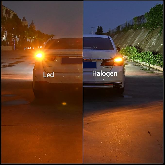 1157 Led Light Bulb Amber Yellow, 12V-24V 1157 7528 2357 2057 BAY15D LED Replacement Light Bulb for Brake Light Tail Light for Car RV Trailer Boat, 54SMD 3014 Chipset,4PCS