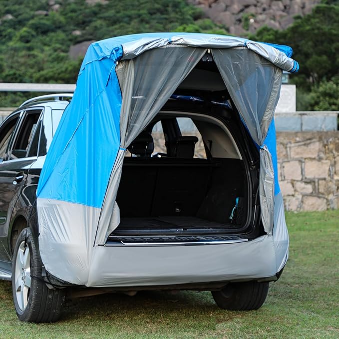 SUV Tent Car Awning, UPF 50++ with Portable Waterproof Storage Bag, Tear-Resistant, Large Space, Good Vision, Smooth Ventilation, Suitable for Outdoor Beach Camping Auto Canopy Shade…