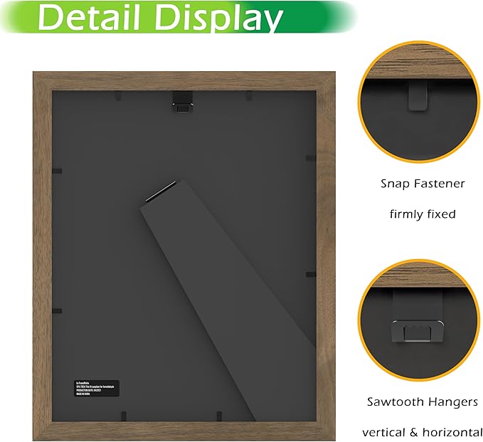 FrameWorks 2-Pack, 8x10 Matted to 5x7 Picture Frame, Dark Oak – Classic Wooden Photo Frame with Tempered Glass, Modern Matte Finish for Prints, Posters, Certificates & Wall Decor – Gallery-Ready