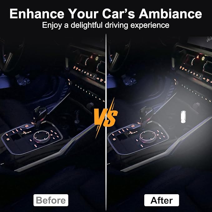2 PCS Car USB Night Light Bulb, Touch Dimmable Car Interior Ambient Lights, Portable Mini USB Retro Glass Bottle Lamp Decorations for Vehicle, Bedroom, Hallway, Camping (White)