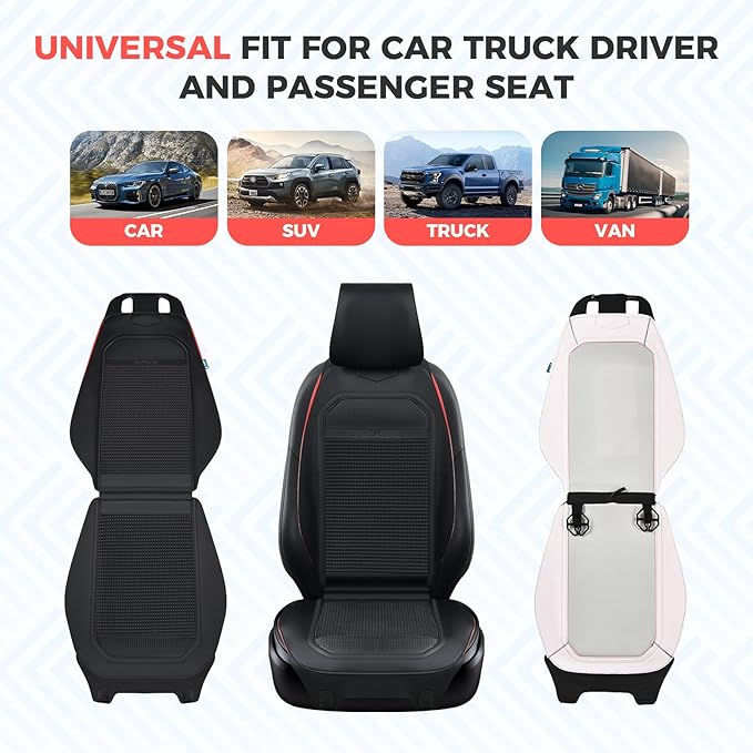 FLORICH Car Seat Cushion for Winter Leather Seat Cover Universal for Car Truck SUV Van Driver Passenger Seat