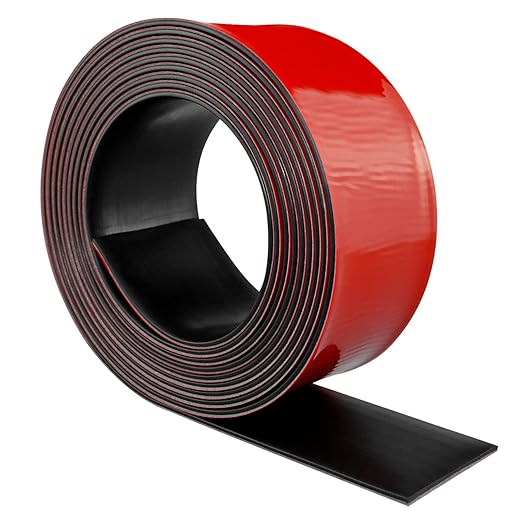 Neoprene Rubber Strips Self Adhesive Solid Rubber Sheets, Rolls & Strips for DIY Gaskets Crafts Pads Seals Warehouse Flooring Neoprene Sheet with Adhesive Backing (2" Wide x 1/8" Thick x 20' Long)