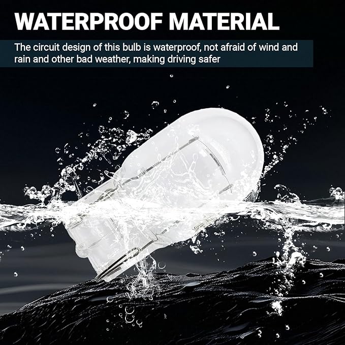 10 PCS Car T20 1881/7440 Turn Signal Bulb, Waterproof Lamp Housing Single Filament Bulb, Miniature Light Reverse, Parking, Tail Light, Plug and Play, Replacement for Cars, Trucks, SUVs (White)
