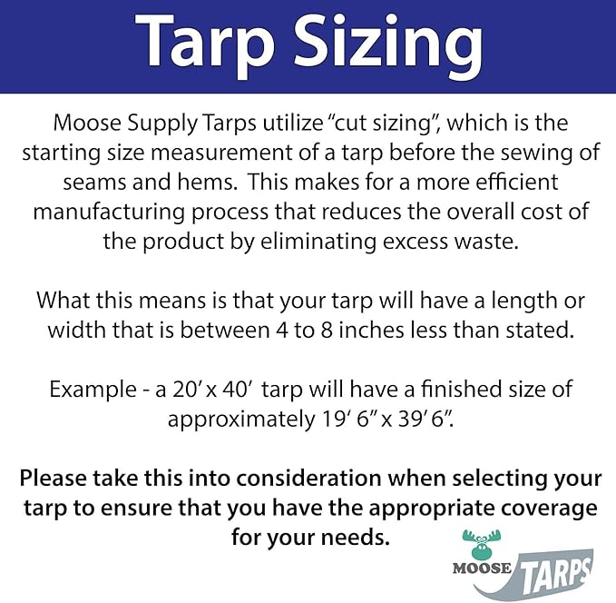 30' x 50' Waterproof Tarp | Medium Duty Reversible Blue/Silver | Multipurpose Indoor/Outdoor Use: Tents, Wood Cover, Furniture, Car, Boat, Pool, & More | Tear Resistant