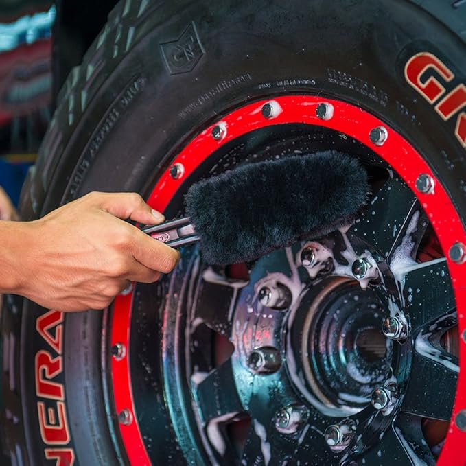 Chemical Guys Gerbil Wheel and Rim Brush, Safe for Exhaust, Tires, Rims, Engine Bays, & More