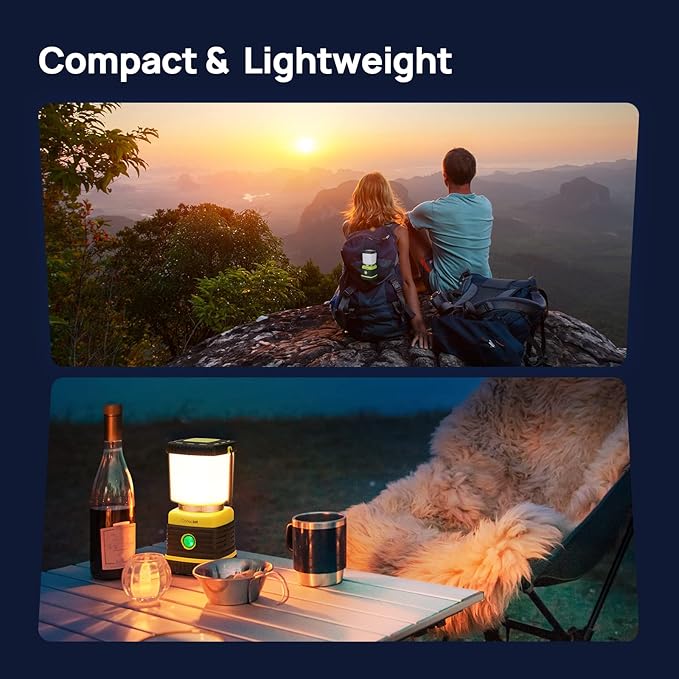 LED Camping Lantern, Consciot Battery Powered Camping Lights, 1000LM, 4 Light Modes, IPX4 Waterproof Tent Lights, Portable Flashlight for Power Outages, Emergency, Hurricane, Hiking, (Pack of 20)