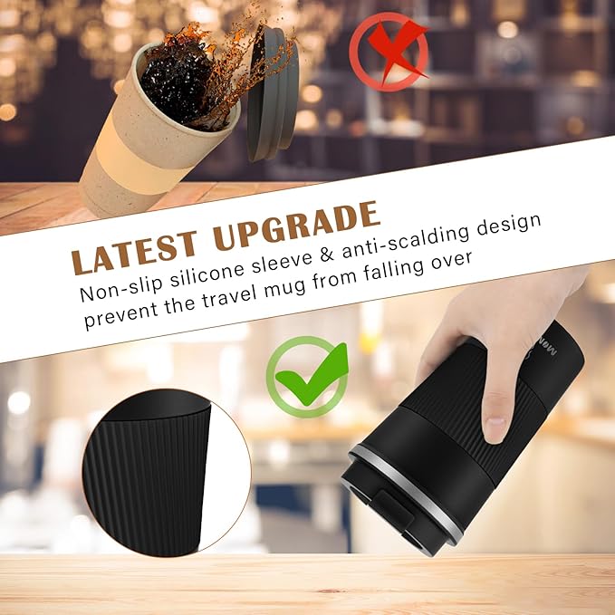 MOMSIV 17oz Travel Mug, Insulated Coffee Cup with Leakproof Lid, Vacuum Stainless Steel Double Walled Reusable Tumbler for Hot and Cold Water Coffee and Tea In Travel and Car
