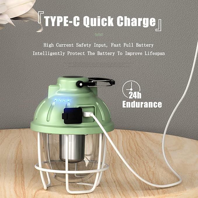 Camping Light,LED Tent Lanterns, Rechargeable Light IPX4 Waterproof Lights,3 Color 7 Light Modes Survival Lanterns Emergency Lamp for Camping Picnic Hiking Fishing Workshop Home Garden Decoration