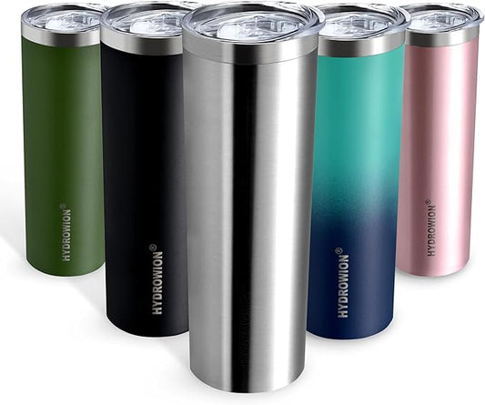 HYDROWION Triple-Insulated 20 oz Stainless Steel Tumblers with Lid and Straw, Easy to Clean, Scratch-Resistant, Perfect for Travel