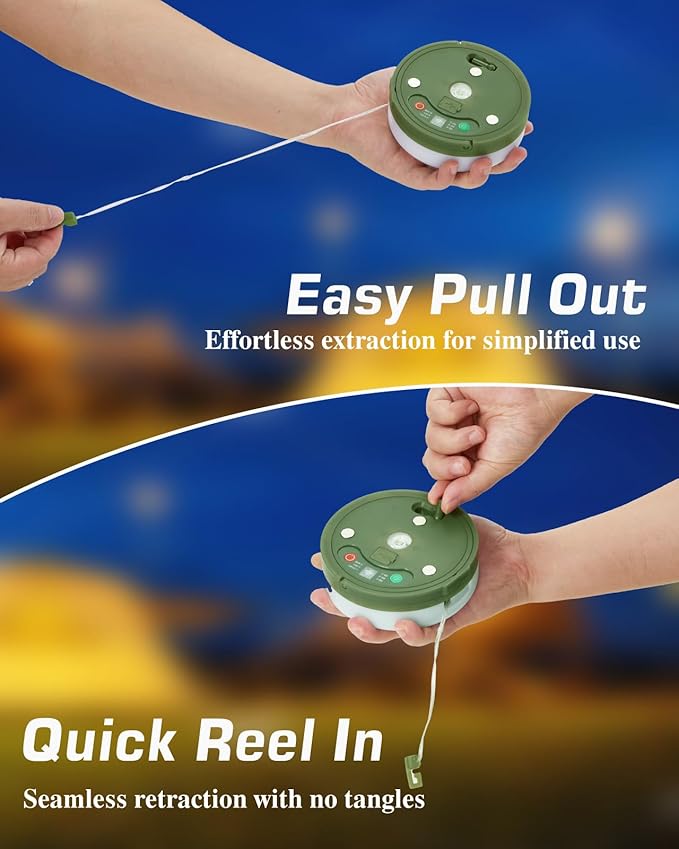Camping String Lights 4 in 1, Anpro 32.8 Ft String with Warm White 130 LEDs, USB Rechargeable with Remote Control, Adjustable Brightness, 6 Light Modes, Portable Camping Light for Outdoor, Decoration
