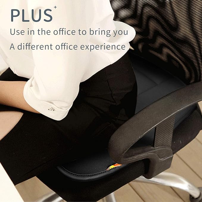Car Seat Cushion Pad for Car Driver Seat Office Chair Home Use Memory Foam Seat Cushion(Upgrade 5 cm, A Black)…
