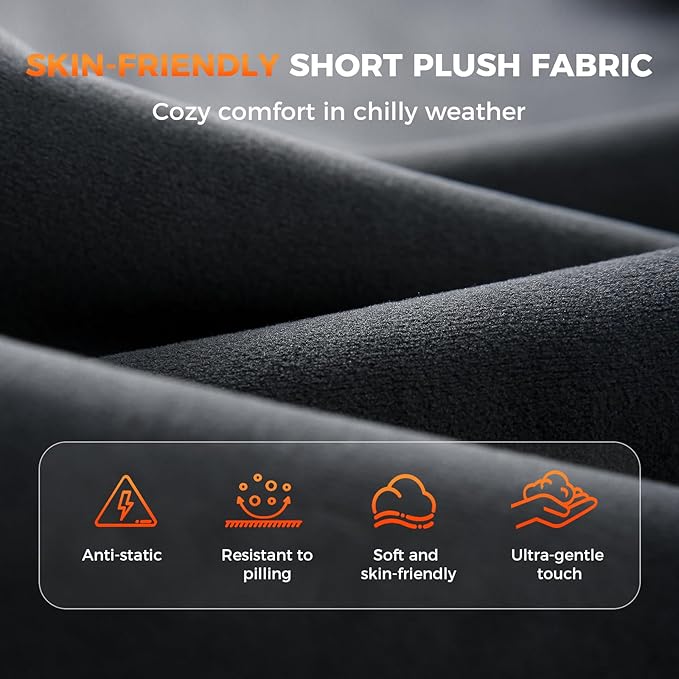 FLORICH Car Seat Cushion Winter Comfortable Seat Cushion for Cars Trucks SUV Van Office Home Wheelchair, Black
