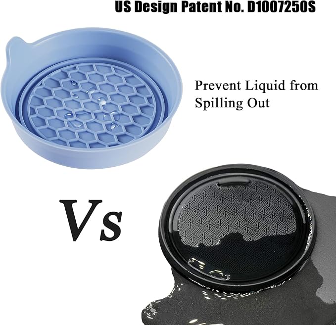 Amooca Car Cup Coaster Universal Automotive Waterproof Non-Slip Cup Holders Sift-Proof Spill Holder Car Interior Accessories 2 Pack Gray Blue