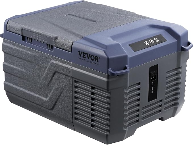 VEVOR Car Refrigerator, 12 Volt Car Refrigerator Fridge, 9 L Single Zone Portable Freezer, -4℉-68℉ Adjustable Range, 12/24V DC and 100-240V AC Compressor Cooler for Outdoor, Camping, RV