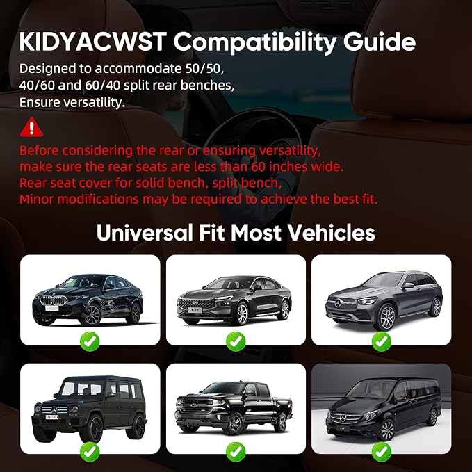 Auto Car Seat Covers Accessories Full Set Leather Cushion Protector Breathable Waterproof Seat Cover for Cars Universal Fit (Wine, Front Pair and Rear)