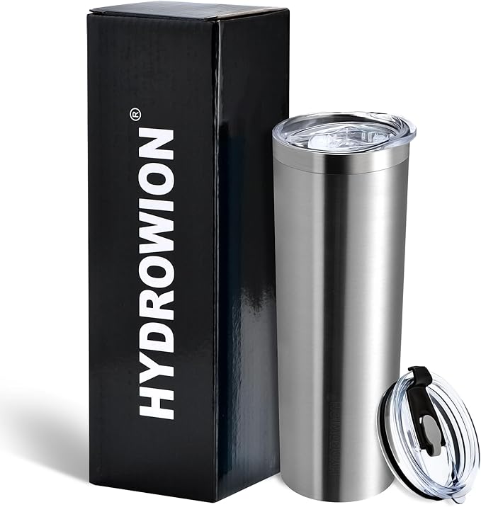 HYDROWION Triple-Insulated 20 oz Stainless Steel Tumblers with Lid and Straw, Easy to Clean, Scratch-Resistant, Perfect for Travel