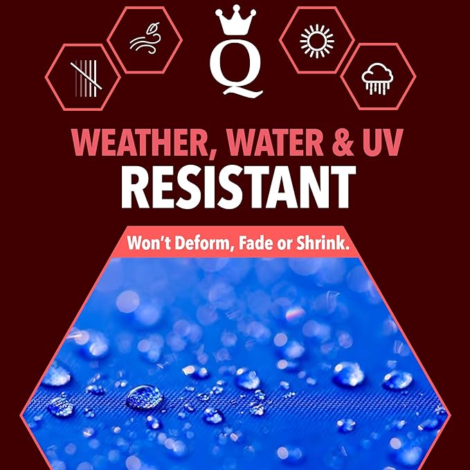 QUEEN OF TARPS | 6x8 Light Duty Tarp Waterproof, 70 GSM is 7 MIL, UV/Tear Resistant Tarp, Camping, Outdoor Furniture, Car, Tents, Painting, Firewood Protection | 6x8, Light Duty