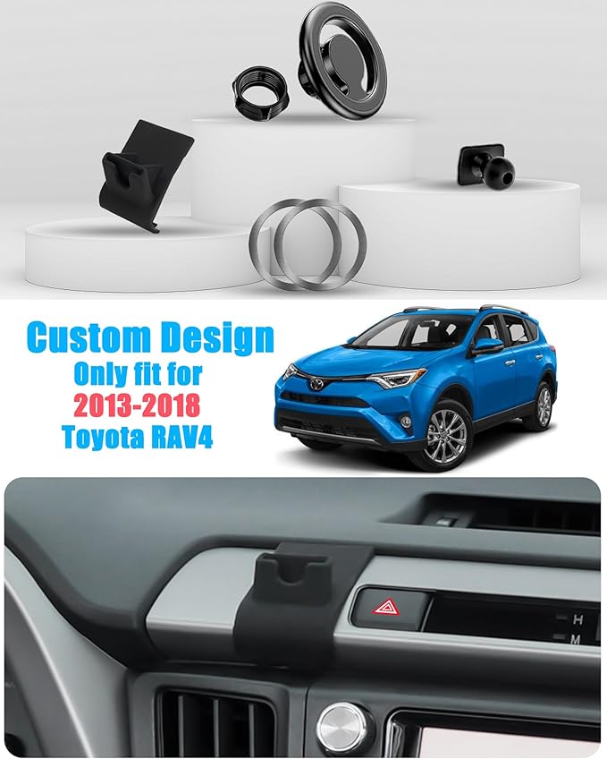 for Magsafe Car Phone Holder, Air Vent Adjustable Stand, Auto Cradles Dashboard Mount for Toyota RAV4 2013-2018, Custom Magnetic Navigation Bracket for All Smartphone, for iPhone