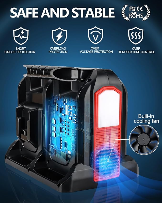 Taingwei 350W Power Inverter for Milwaukee M18 18V Battery, 4-Ports DC 18V to AC 110-120V Pure Sine Wave Battery Inverter with 3 USB-A Port, 1 USB-C Port,LED Light for Camping Emergency(Tool Only)