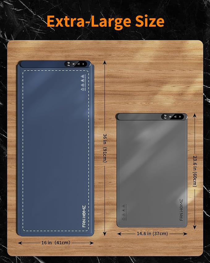Extra Large Food Warming Mat, 36"x16" Electric Warming Tray with 6 Level Temperature Settings & 6 Hours Timer, Graphene Full Surface Rapid Heating, Roll Up Food Warmers for Parties, Gatherings