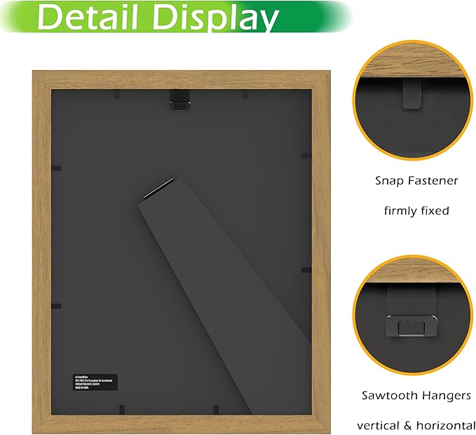 FrameWorks 2-Pack, 8x10 Matted to 5x7 Picture Frame, Golden Oak – Classic Wooden Photo Frame with Tempered Glass, Modern Matte Finish for Prints, Posters, Certificates & Wall Decor – Gallery-Ready