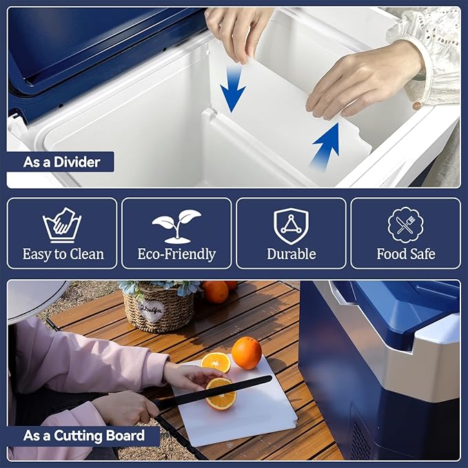Car Fridge Portable 12V Refrigerator 32 Quart 12 Volt Freezer Compressor Cooler 12V/24V DC 110~240 V AC for Truck Van RV Camper SUV and Home Use