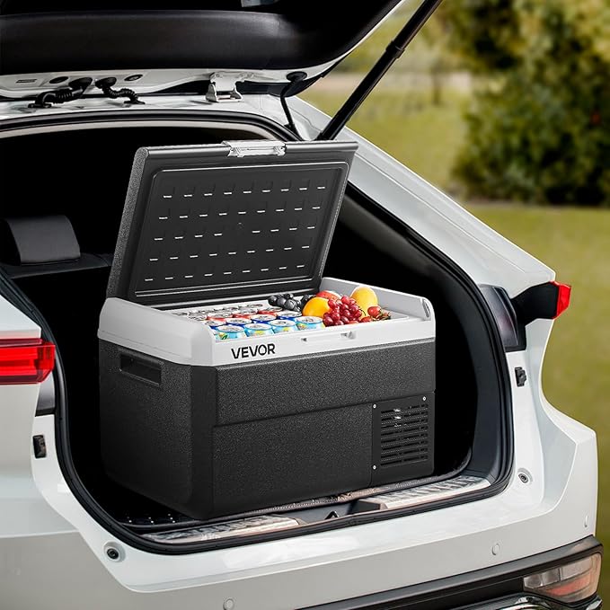 VEVOR 12 Volt Car Refrigerator, 42.3QT/40L Car Fridge, Portable Electric Cooler with -4℉~68℉ Adjustable Temperature, 12/24V DC and 100-240V AC Compressor Freezer for Outdoor, Camping, Travel, RV