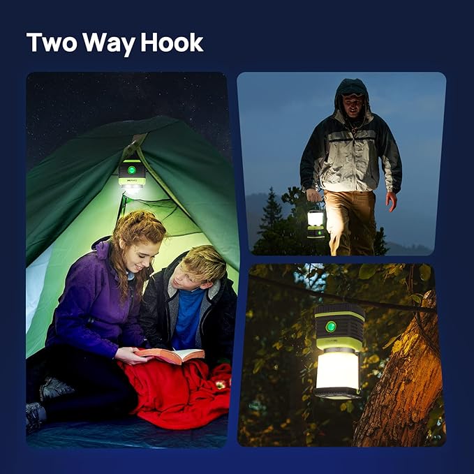 LED Camping Lantern, Consciot Battery Powered Camping Lights, 1000LM, 4 Light Modes, IPX4 Waterproof Tent Lights, Portable Flashlight for Power Outages, Emergency, Hurricane, Hiking, (Pack of 20)