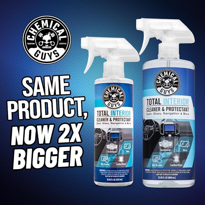 Chemical Guys Total Interior Cleaner and Protectant, Safe for Cars, Trucks, SUVs, Jeeps, Motorcycles, RVs & More, 32 fl oz