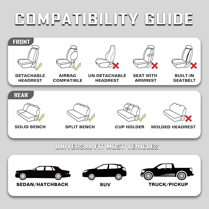 Premium Leather Car Seat Covers, Universal Fit for Cars SUVs Trucks and Sedans, Waterproof Car Seat Cushion with Airbag Compatible & Scratch-Resistant, Pink Seat Covers for 5 Seats