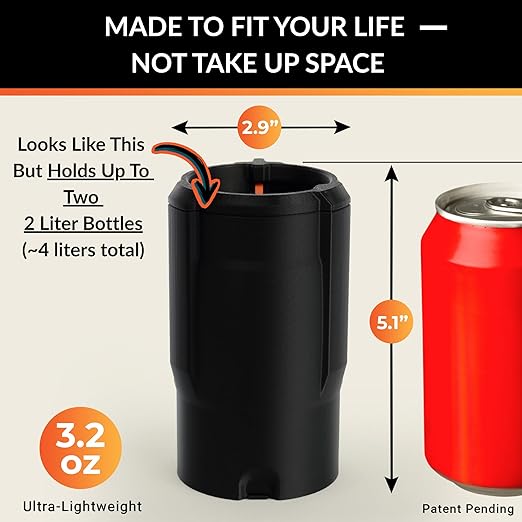 Cup Holder Trash Can for Car – Patent-Pending Trash Compaction - Up to 10x More Trash to Save You Time - Portable Trash Can for Car, Stroller, Backpacks, and Beyond, Mint