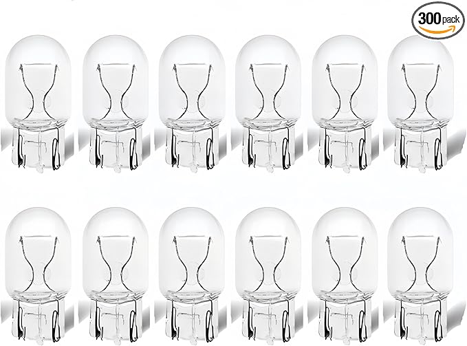 12 Bulb Pack 7440 Bulb,T20 W21W 7441 Brake/Auto Reverse/Turn Signal Lights 12v 21W Miniature Long Life Bulbs White Clear Halogen Light 7440ll Fit for ToyotaRAV4 HondaCR-V Rogue