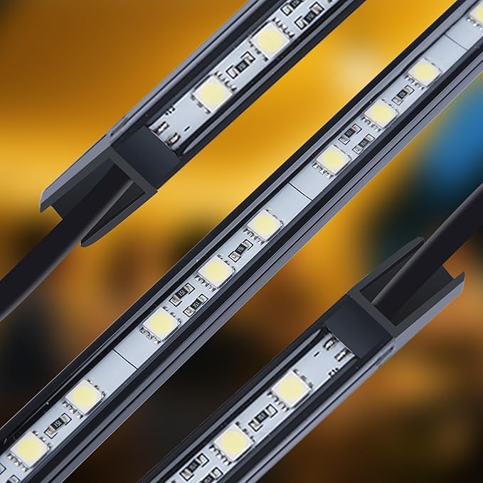 12V LED Interior Light Bar Kit, 4 Bars White Adjustable Brightness RV Camping Lights - Waterproof IP67, Magnetic & Velcro Mount, Portable Lighting for Tent, Car, Trailer, Boat, Truck, Off-Road, Cabin