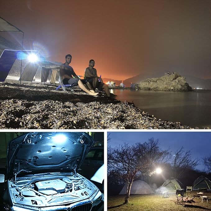 10000mAh Rechargeable 3000LM Tent Light Camping Light, 6500K 24Hours Long Play Time , Outdoor Night Market Light Night Fishing Light Emergency Lights for Hurricane Tsunami disasters (30W(Beige))