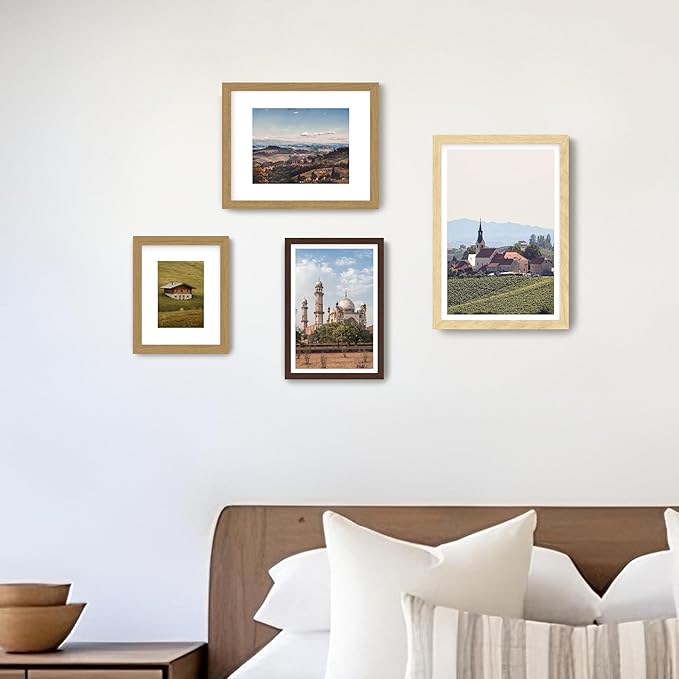 FrameWorks 2-Pack, 12x18 Matted to 11x17 Picture Frame, Black – Classic Wooden Photo Frame with Tempered Glass, Modern Matte Finish for Prints, Posters, Certificates & Wall Decor – Gallery-Ready