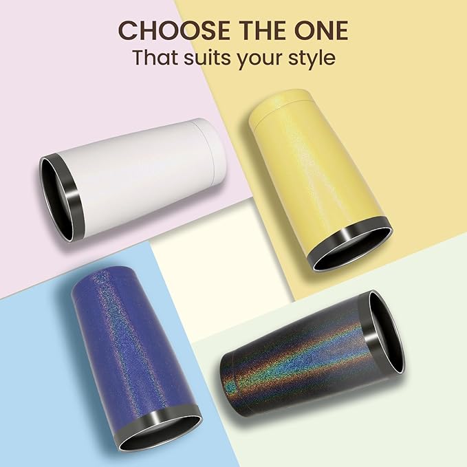 MEWAY 20oz Tumbler 4 Pack Double Wall Vacuum Insulated Travel Glitter Mug Bulk, Stainless Steel Tumblers with Lid and Straw, Powder Coated Coffee Cups for Woman(Gradient Black,Set of 4)