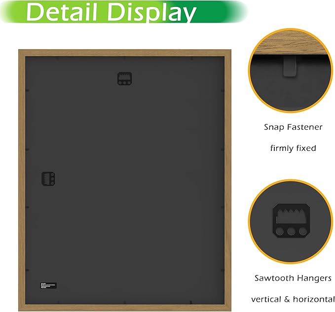 FrameWorks 2-Pack, 16x20 Matted to 11x14 Picture Frame, Golden Oak – Classic Wooden Photo Frame with Tempered Glass, Modern Matte Finish for Prints, Posters, Certificates & Wall Decor – Gallery-Ready