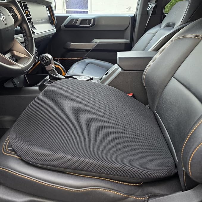Low Profile, Light Weight Gel Seat Cushion for Car/Truck and Office Chair, Ideal for Drivers and Office Use (Airmax, L18-18x20)