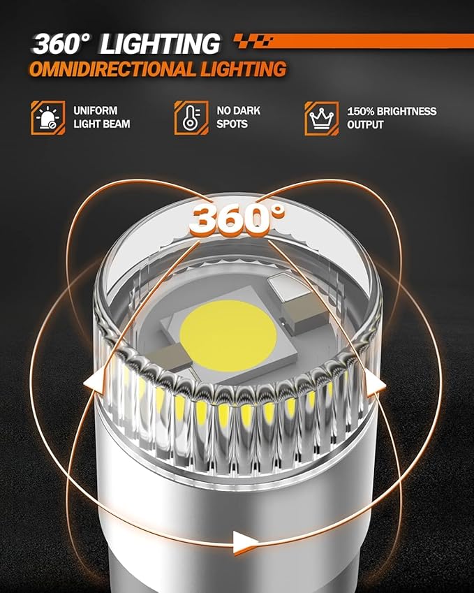 SEALIGHT 194 T10 LED Light Bulbs 6000K White, 1000% Brightness W5W 168 2825 Car Interior Light Bulb Replacement for License Plate Light, Dome Light, Map Light, Courtesy Light, Pack of 2