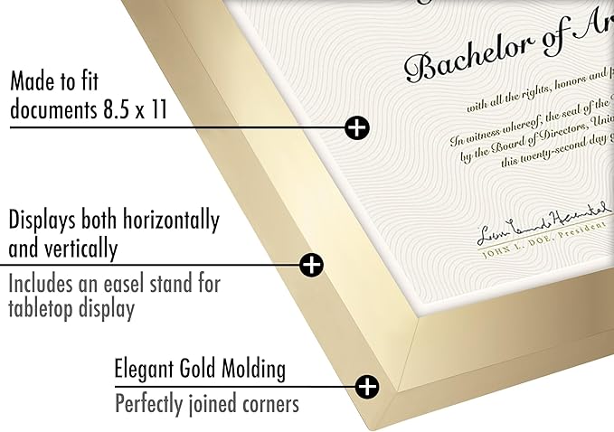 Americanflat Picture Frame, Gold