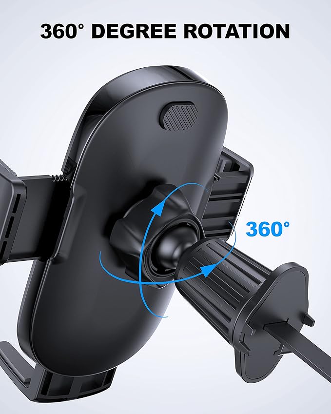 Upgraded Phone Holders for Your Car, Universal Cell Phone Mount Holder, Hands Free Automobile Mobile Phone Stand, 360° Adjustable Air Vent Cradles Car Accessories for iPhone and Smartphone