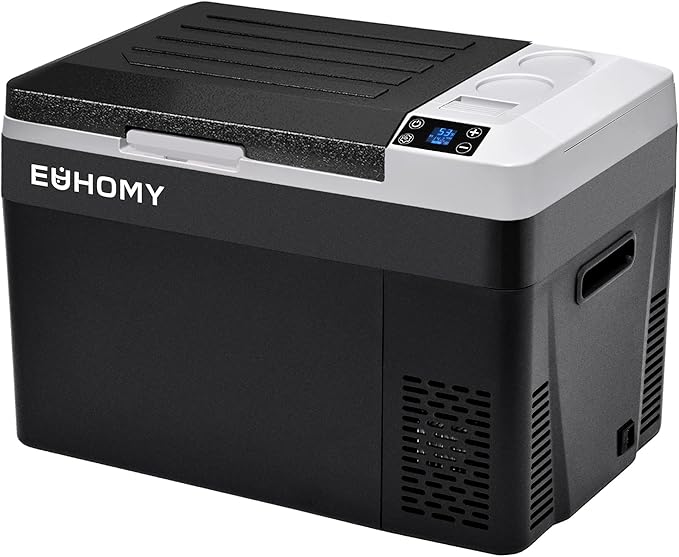 EUHOMY 12 Volt Refrigerator, 32QT(30L) Electric Cooler, Car Fridge APP Control, Car Refrigerator 12/24V DC 100-240V AC, Portable Freezer Usable Battery for Camping, Travel, Truck, Outdoor