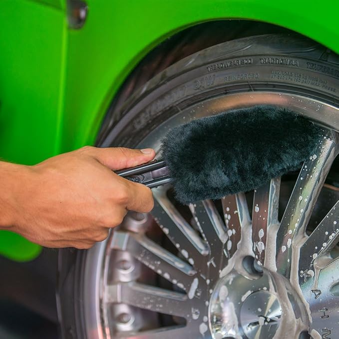 Chemical Guys Gerbil Wheel and Rim Brush, Safe for Exhaust, Tires, Rims, Engine Bays, & More