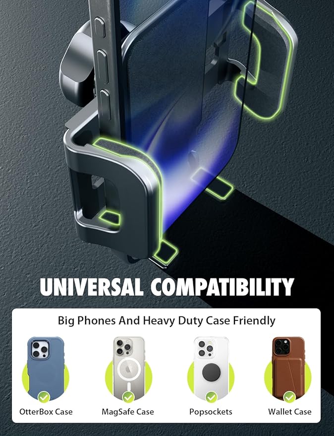 Bracketron Cell Phone Holders for Your Car - TripGrip Extend Phone Holder for Car Dashboard & Windshield, One-Hand Release, 360 Rotation, Suction Cup Car Phone Holder Mount for iPhone Android Samsung