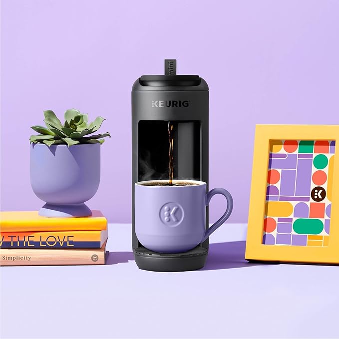 Keurig K-Mini Mate Single Serve K-Cup Pod Coffee Maker, Brews Up to 12 oz Cup, Compact Portable Coffee Machine for Small Spaces, Dorms & Offices, Black