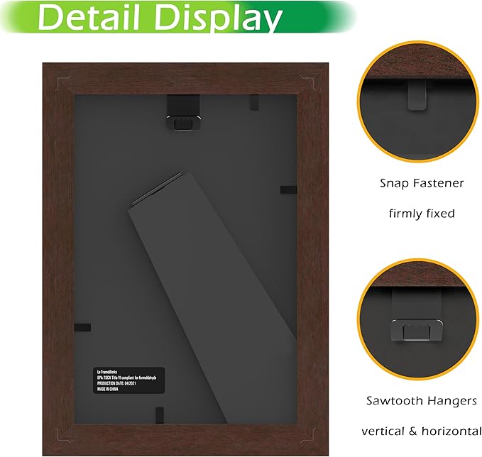 FrameWorks 2-Pack, 4x6 Picture Frame, Mahogany – Classic Wooden Photo Frame with Tempered Glass, Modern Matte Finish for Prints, Posters, Certificates & Wall Decor – Gallery-Ready