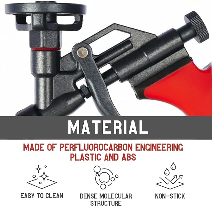Pack of 4 Spray Expanding Foam Gun - Red Foam Dispensing Gun Long Foam Adhesive Gun Dispenser for Filling Sealing and Insulating Small Gaps