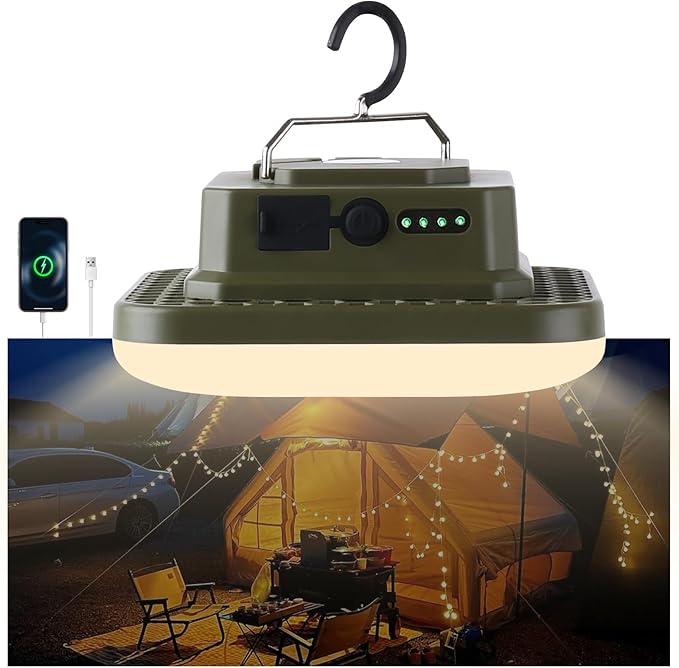 Portable Rechargeable LED Camping Lights for Hanging,Waterproof Outdoor Light,Super Bright Hanging Lanterns for Tents