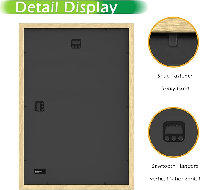 FrameWorks 2-Pack, 12x18 Matted to 11x17 Picture Frame, Natural Oak – Classic Wooden Photo Frame with Tempered Glass, Modern Matte Finish for Prints, Posters, Certificates & Wall Decor – Gallery-Ready