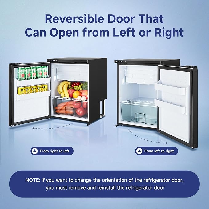 BODEGACOOLER 12 Volt Refrigerator, RV Refrigerator APP Control, 65L(2.3cu.ft.) RV Fridge Freezer, Car Refrigerator with Lock, (4℉-46℉) Travel Compressor Cooler 12/24V DC for Truck, RV, Camping